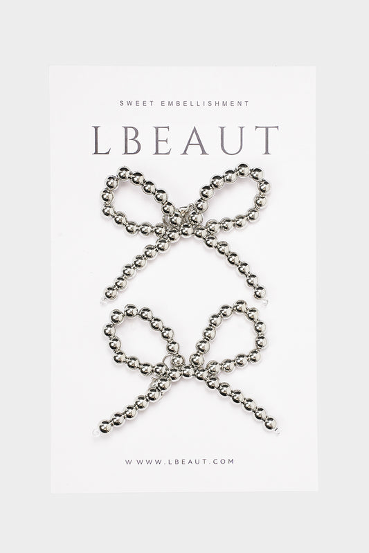 Beaded Short Bow Charms Set (6 PACKS)