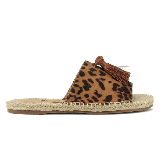 BRIDGET-01 Tassel Espadrille Slide Sandals