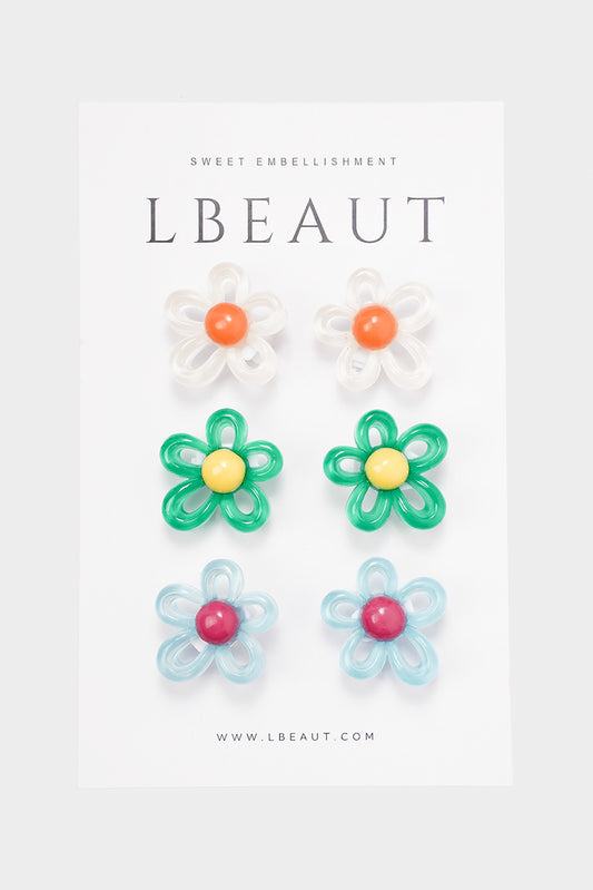 Colorful Daisy Embellishment Set(6 PACK)