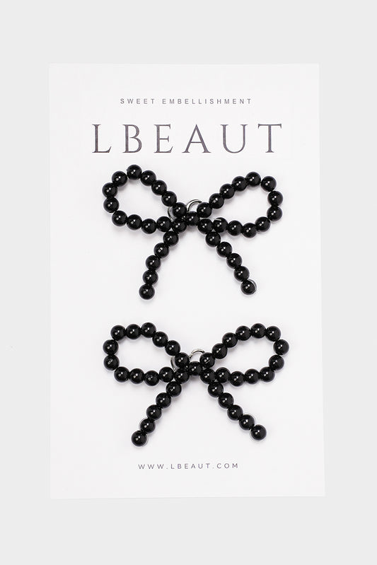Beaded Short Bow Charms Set (6 PACKS)