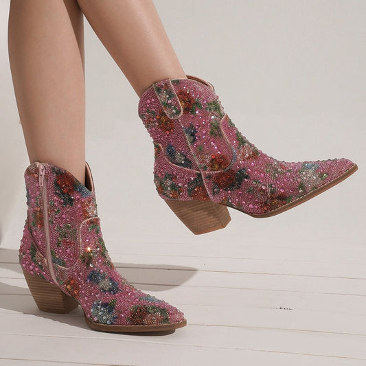 Floral Rhinestone Western Boots ARISA-46-R3