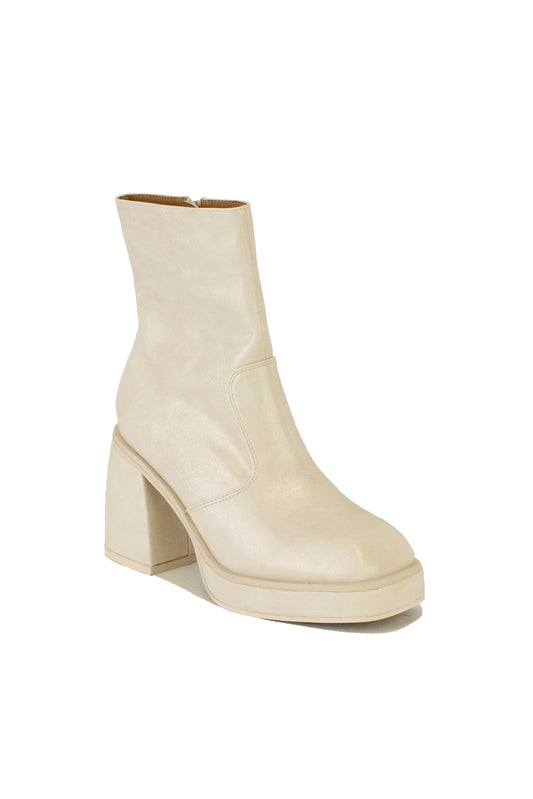 Platform Block Heel Ankle Boots – FOSTER-06